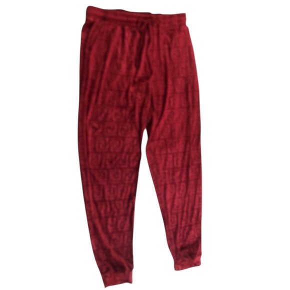 Ellie & Kate Deep Red Printed Casual Joggers Drawstring Waist Sz 1XL - Picture 12 of 12